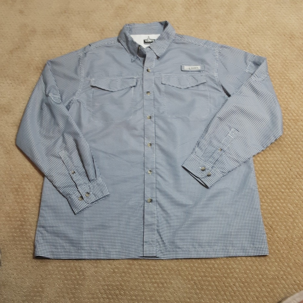 Habit Long Sleeve Roll Up Button Down SPF Quick Dry Vented Men's Large Fishing